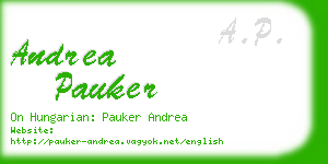 andrea pauker business card